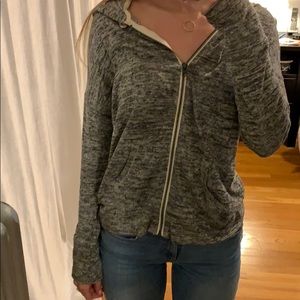 Gray Hollister zip up
